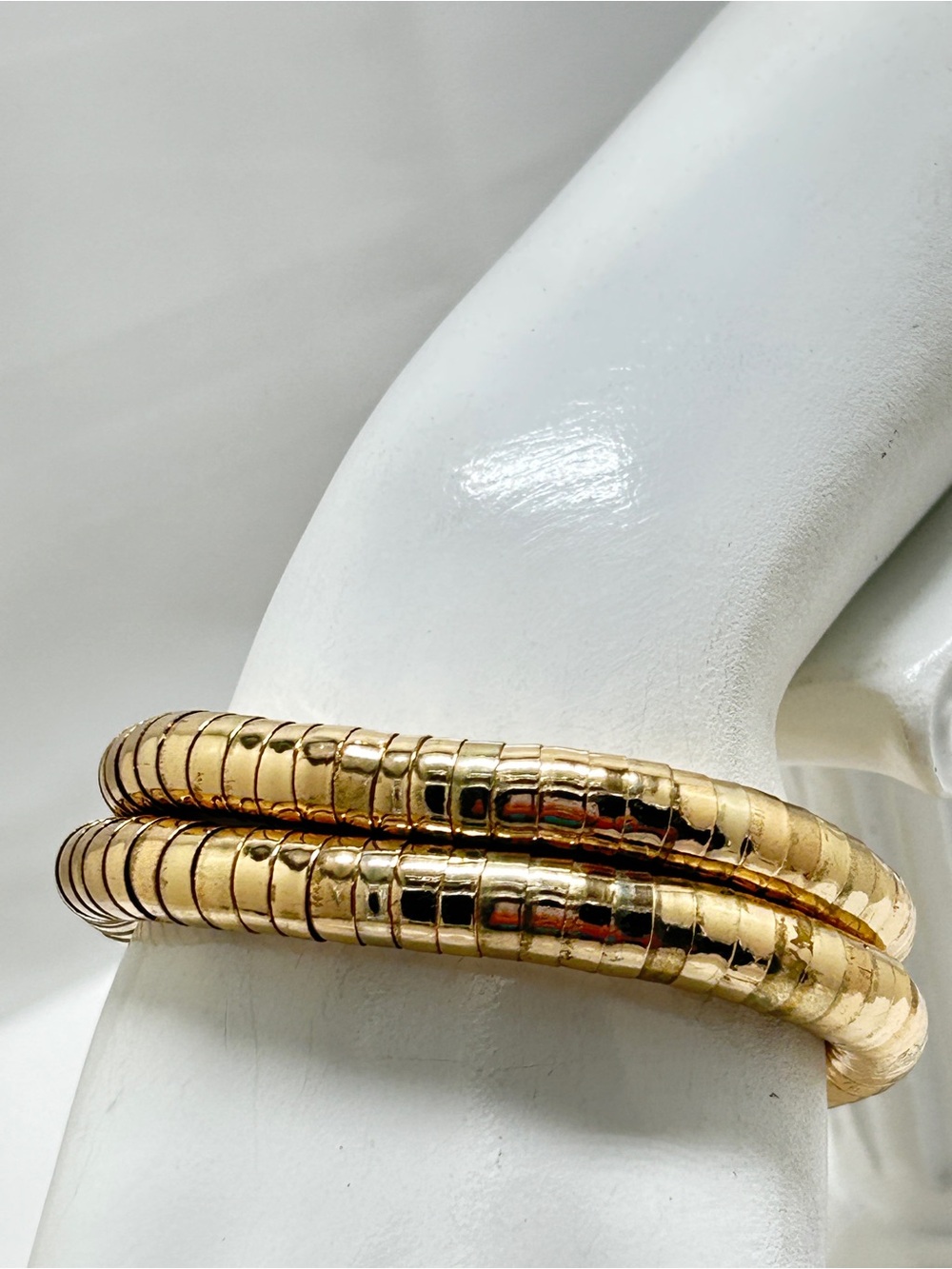 Ettika, 2 Liquid Gold Stretch Bracelets, Gold Plate